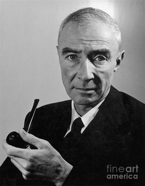 Oppenheimer With Pipe by Bettmann