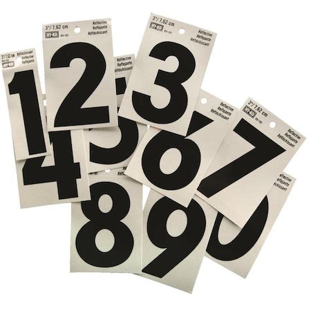 Hy Ko Self Adhesive Reflective Numbers Pack Of Rv Zoro