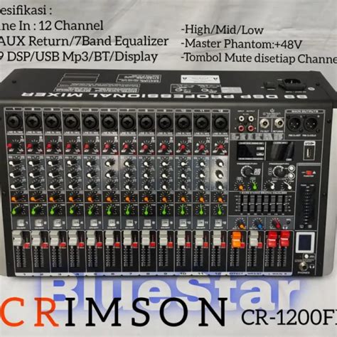 Mixer Crimson Cr Fx Original Channel Bluetooth Usb Lazada