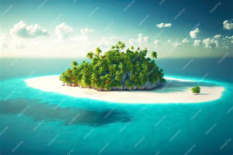premium photo small islands  maldives tropical island  relaxing