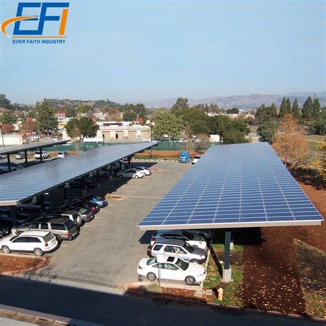 Carport Solar Attached System Solar Roof Galvanized Steel PV Solar