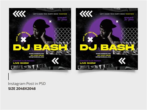 Free Dj Promotion Template Behance