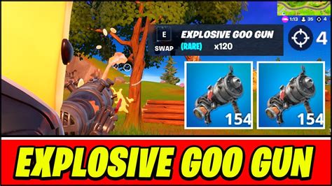 Explosive Goo Gun Locations And Gameplay Fortnite Season 4 Youtube