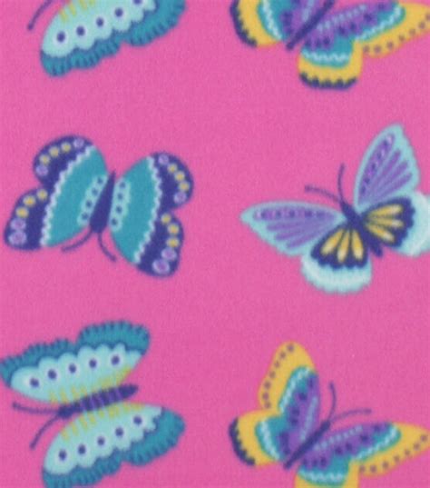 Butterfly On Pink Blizzard Fleece Fabric Joann