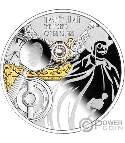 Arsene Lupin Legendary Burglar 1 Oz Silver Coin 1000 Francs Cameroon 2022