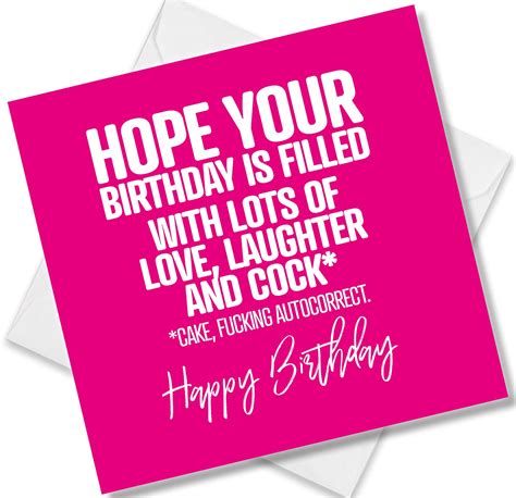 Punkcards Rude Birthday Cards For Women Hope Your Birthday Is