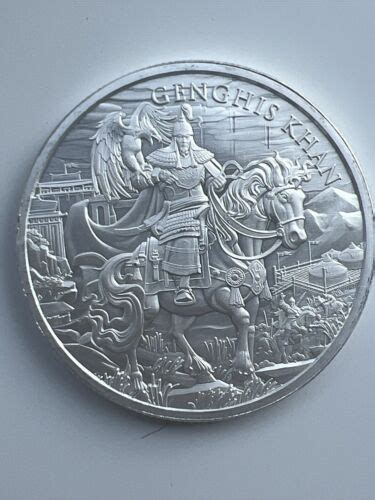 Oz Legendary Warriors Series Genghis Khan Silver Coin Ebay