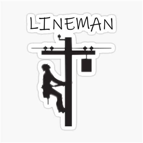 "Lineman silhouette " Sticker for Sale by blackspiritrng | Redbubble