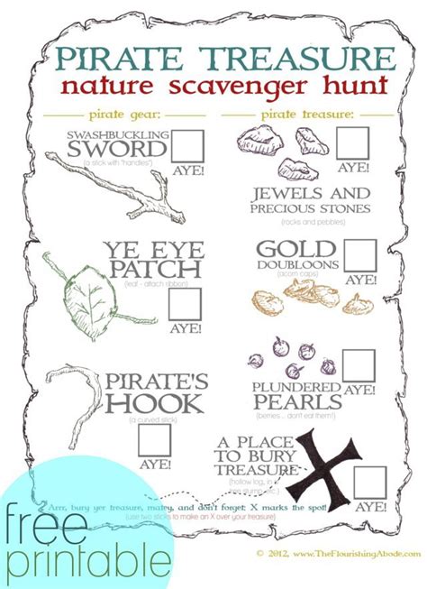 Preschool Treasure Map Printable