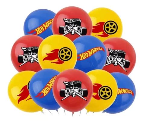 Pack De Globos De Latex Modelo Hot Wheels Cm MercadoLibre