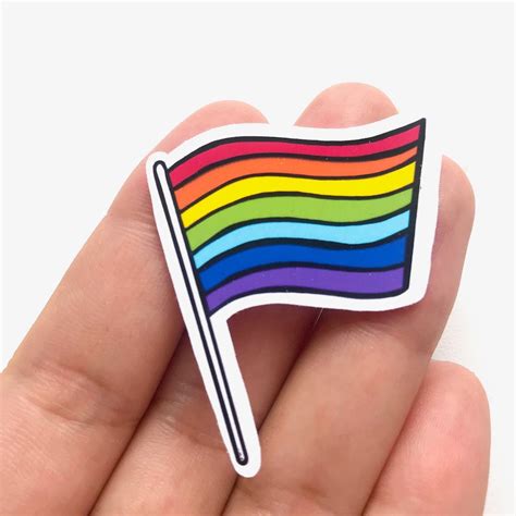 Gay Pride Rainbow Flag Vinyl Sticker LGBTQ Pride Month Queer Etsy