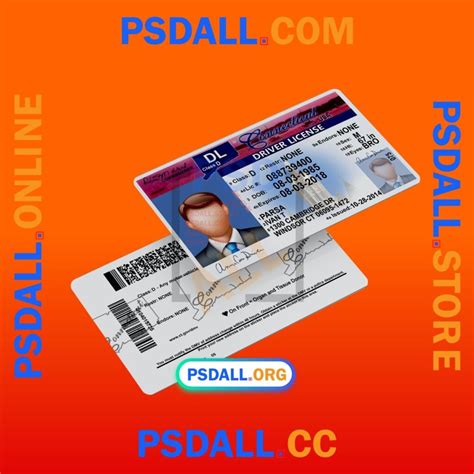 Connecticut Driver License PSD Template V1 Psdall Org