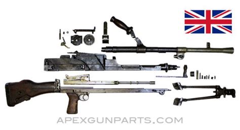 Bren Mk 1 Parts Kit with Cut Receiver Pieces, 23" Barrel, .303 British, *Good*