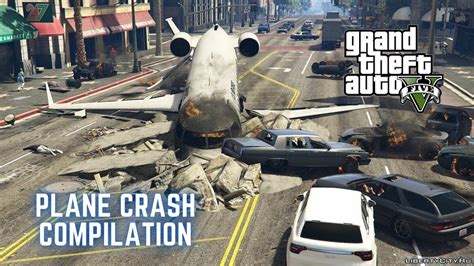 Gta 5 Plane Crash Compilation Part 1 Youtube