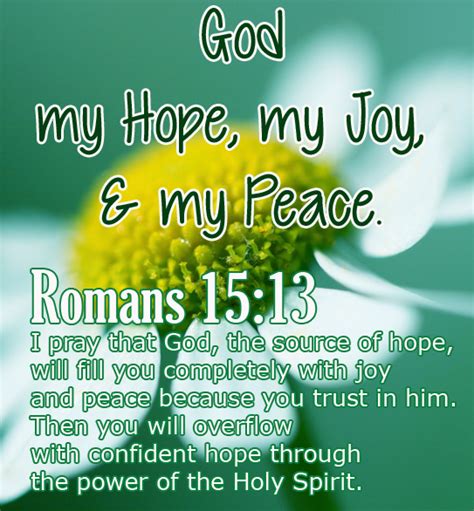 Bible Verse ♥♥♥ Romans 1513 I Pray That God The Source Of Hope Will