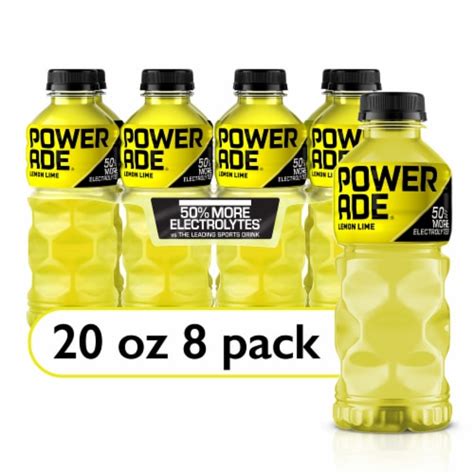 Powerade® Yellow Lemon Lime Sports Drink Multipack Bottles 8 Bottles 20 Fl Oz King Soopers