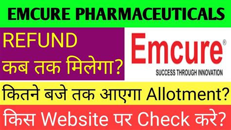 Emcure Pharmaceuticals Ipo Allotment Emcure Pharmaceuticals Ipo