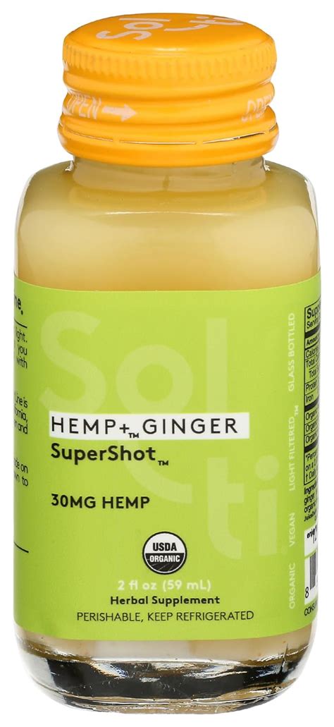 Amazon Sol Ti Shot Supershot Hemp And Ginger Mg Organic Fl