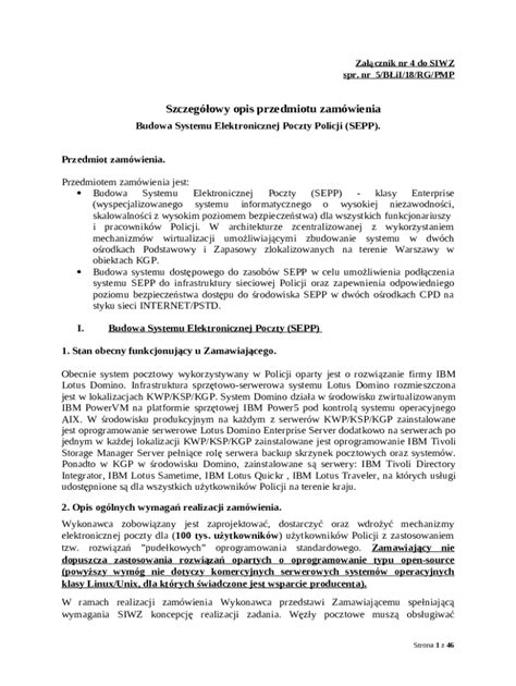 Zalacznik Nr 4 Do SIWZ Istotne Postanowienia Umowy Gov Pl Doc