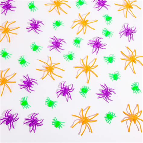 Amazon BAINFE 3 Sizes 120 Pieces Plastic Spiders Small Spiders