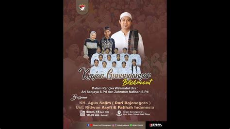 LIVE KRAJAN GUNUNGANYAR SOKO TUBAN BERSHOLAWAT BERSAMA UST RIDWAN