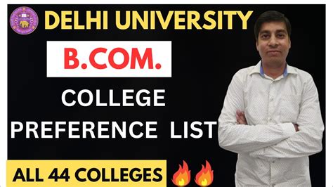 Program College Preference List Delhi University Csas Phase