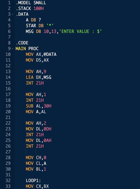 Solved Here Is A Code Screenshot In Assembly Language For Chegg