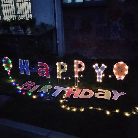 Happy Birthday Custom Prints Corrugated Plastic Lawn Letters Holiday