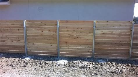 6′ Tall Horizontal 1×6 Cedar Wgalvanized Steel Posts City Fence Co