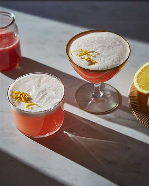 Rhubarb Gin Sour Cocktail - Izy Hossack - Top With Cinnamon