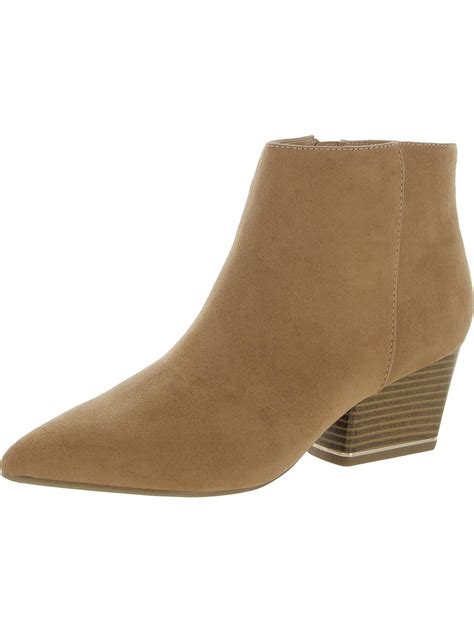 Alfani Womens Armena Faux Suede Pointed Toe Ankle Boots