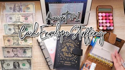 Aug Paycheck 1 510 Cash Envelope Stuffing Sinking Funds