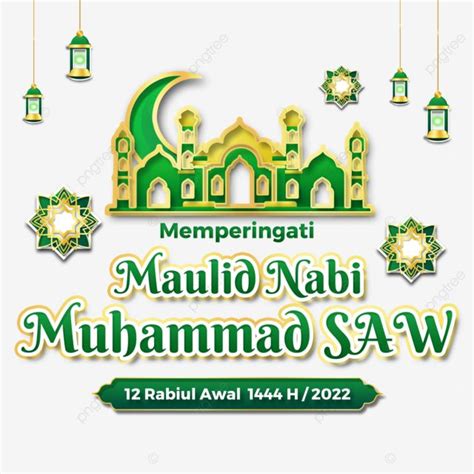 Maulid Nabi PNG Picture, Memperingati Maulid Nabi 1444 H Tahun 2022 ...