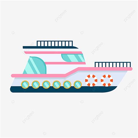 Yacht Boat Cruise Vector Art Png Illustration Of A Yacht Boat Cruise