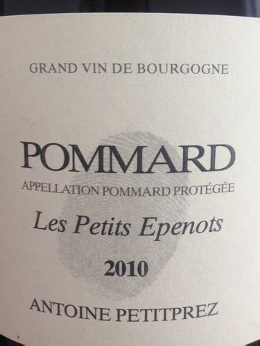 Antoine Petitprez Uliz Pommard Les Petits Epenots Vivino Us