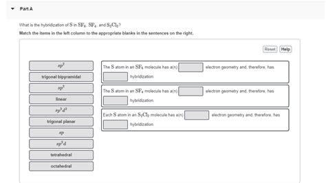 Solved What Is The Hybridization Of S In Sf Sf And S Cl Chegg