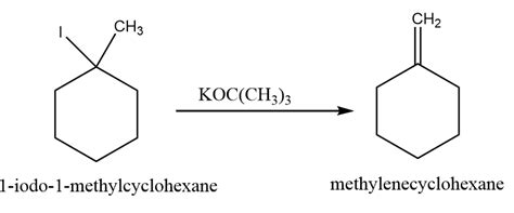 When Iodo Methylcyclohexane Is Treated With Naoc H C H As