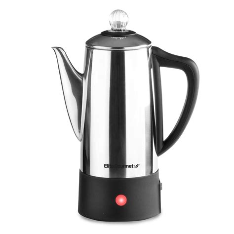 6 Cup Stainless Steel Electric Coffee Percolator – Shop Elite Gourmet ...