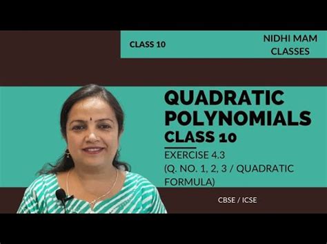 Class X Quadratic Equation Ex Q No Quadratic Formula