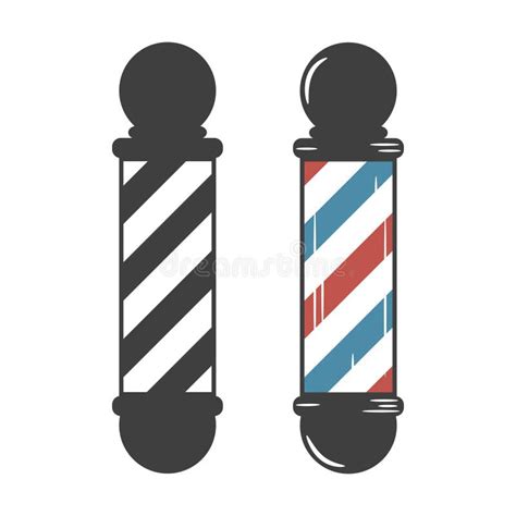 Barber Pole Stock Vector Illustration Of Salon Barber