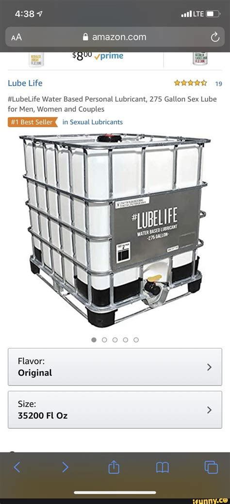 Lube Life Lubelife Water Based Personal Lubricant Gallon Sex