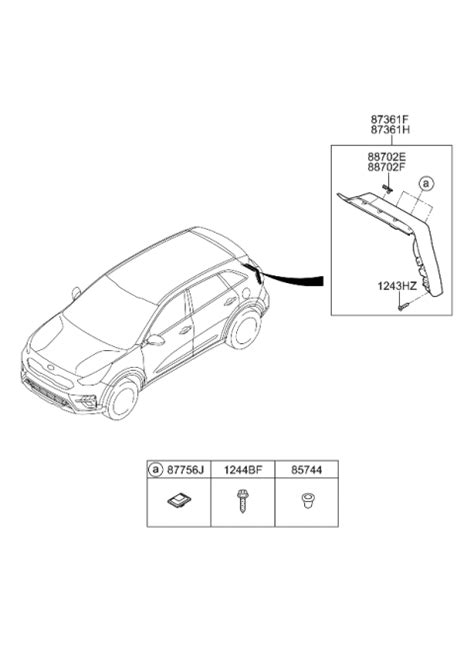 Back Panel Moulding 2021 Kia Niro