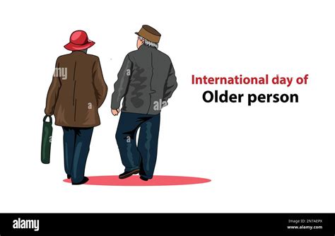 International Day Of Older Person Poster Stock Vector Image Art Alamy