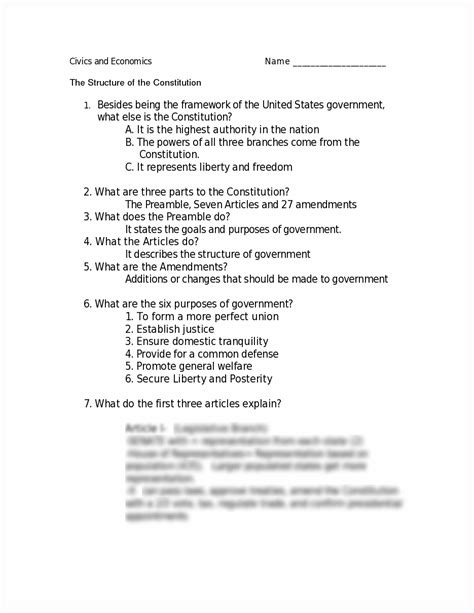 17 Branches Of Government Worksheet