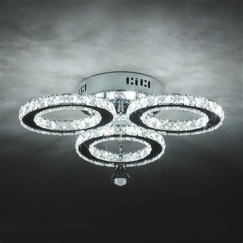 Plafonnier LED En Cristal Moderne 30W 6000K Diamond Lustres En Cristal