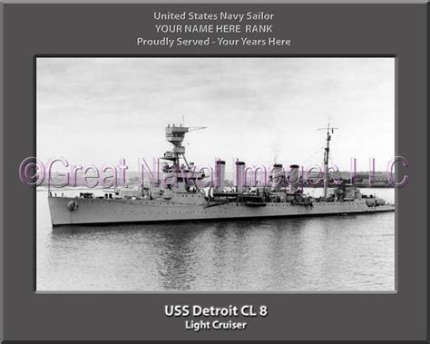 USS Detroit CL 8 : Personalized Navy Ship Photo ⋆ Personalized US Navy ...