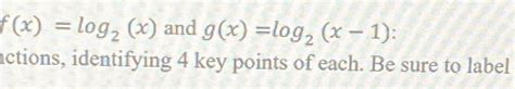 Solved Fxlog2x ﻿and Gxlog2x 1 ﻿ Ctions