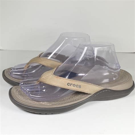 Crocs Women S Capri V Slip On Leather Thong Flip Flo Gem