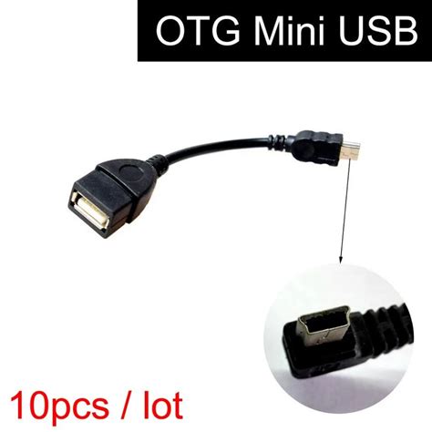 10 Pcs Mini Usb Otg Cable For Car Gps Navigation System Android Smart Phone Samsung Htc Huawei