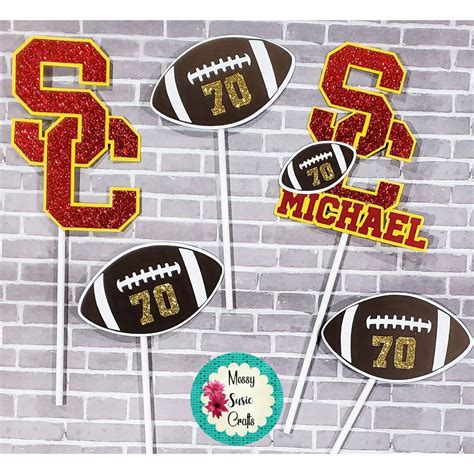 Usc Toppers Usc Centerpieces Usc Birthday Décor Usc Cake Etsy France